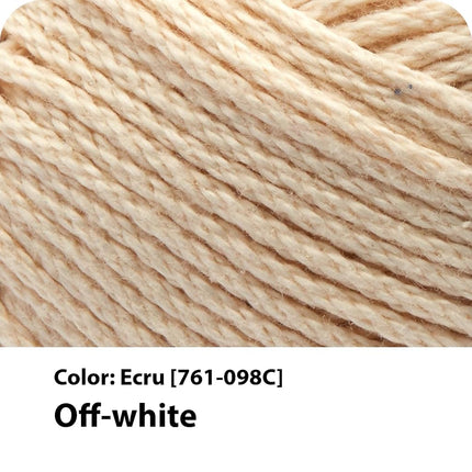 Fil de coton Lion Brand 24/7, fil pour tricot, crochet et artisanat, écru, lot de 3