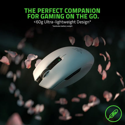 Razer Orochi V2 Ratón Inalámbrico Portátil para Gaming: Ultraligero - 2 Modos Inalámbricos - Hasta 950h de Batería - Switches Mecánicos - Sensor Óptico Avanzado 5G de 18K PPP - Blanco