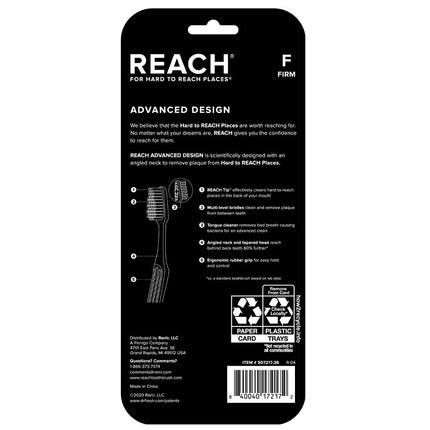 Reach Advanced Design Toothbrush, Firm Bristles, 7 Count Value Pack