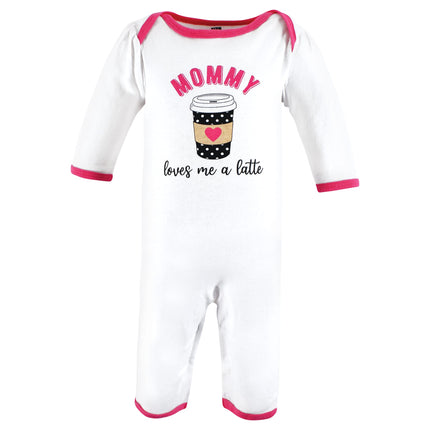 Hudson Baby baby-girls Cotton Coveralls, Mommys Latte, 6-9 Months