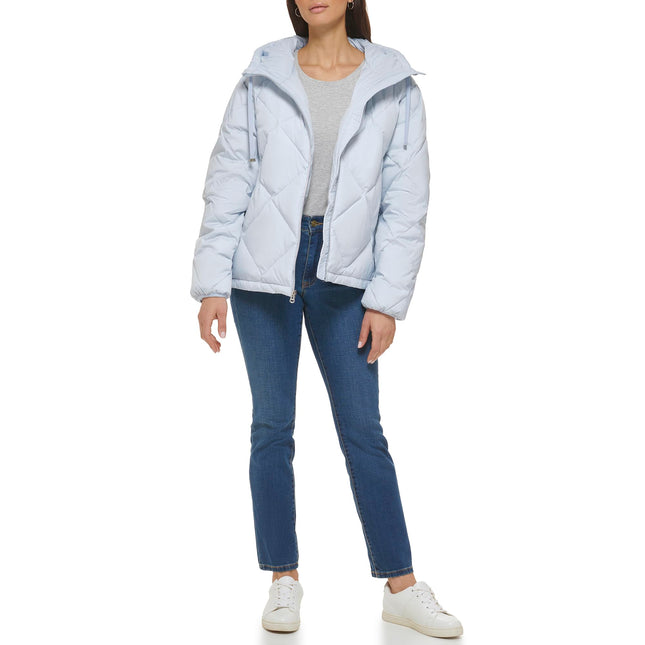 Cole Haan Womens Essential Diamond Quilted Jacket, Arctic Ice, M