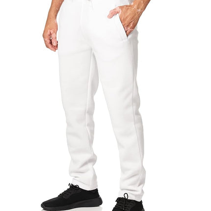 Southpole Men's Active Fleece Open Bottom Sweatpants - Regular and Big & Tall Sizes, White, Small