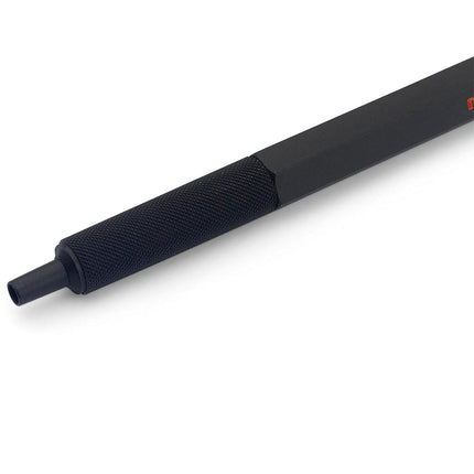 rOtring 600 Ballpoint Pen | Medium Point | Black Ink | Black Barrel with Non-Slip Knurled Grip | Refillable