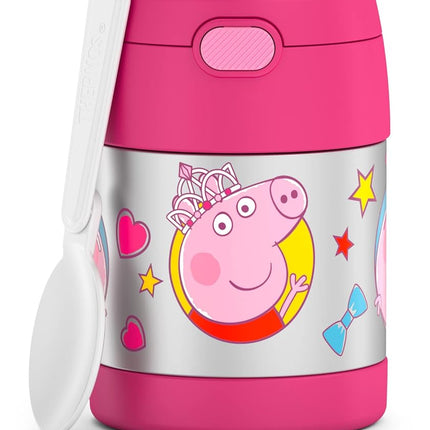 Thermos FUNTAINER, Bouteille alimentaire isotherme, 295 ml, Boîte repas enfant avec cuillère pliable, Peppa Pig