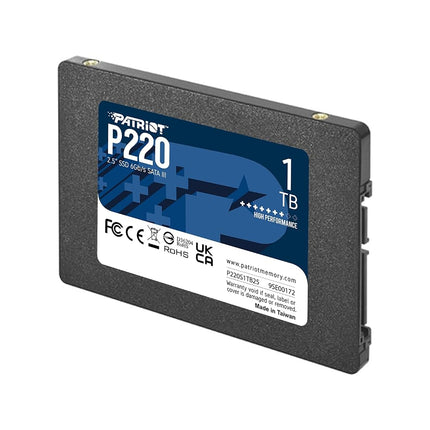Patriot P220 SATA 3 1TB Internal Solid State Drive 2.5” - P220S1TB25