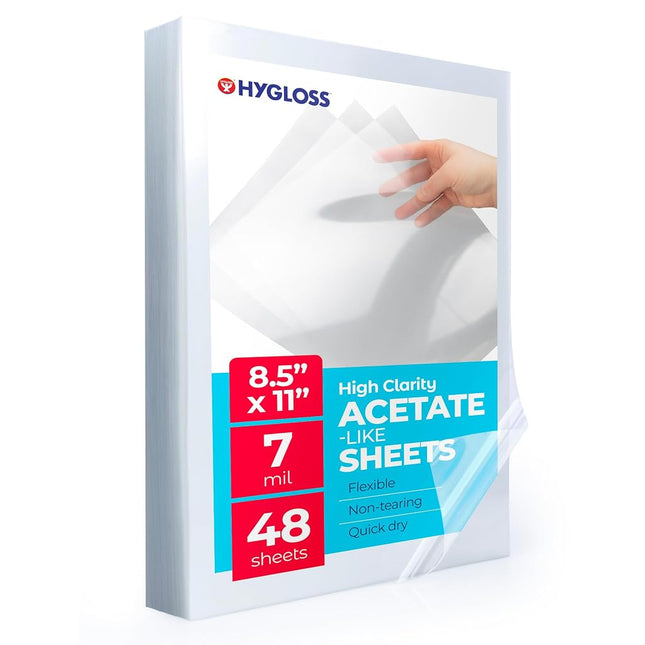Hygloss Products Acetate Sheets for Crafts, Clear 