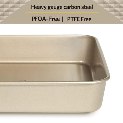 Glad Square Baking Pan Nonstick - Heavy Duty Metal Bakeware for Cakes and Brownies, 9.4 inches