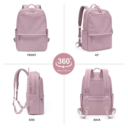 GOLF SUPAGS Laptop Backpack for Women Slim Computer Bag Work Travel College Backpack Purse Fits 15.6 Inch Notebook, Pinkish Purple