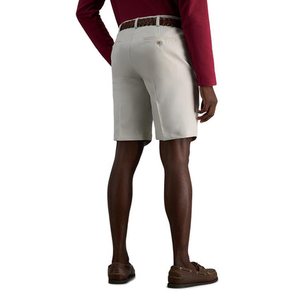 Haggar Men's Cool 18 Pro Straight Fit Flat Front 4-Way Stretch Expandable Waist Short (Regular and Big & Tall Sizes), String, 44