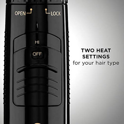 Conair Supreme 2-in-1 Hot Air Styling Brush, Black and Gold