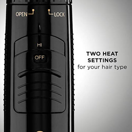 Conair Supreme 2-in-1 Hot Air Styling Brush, Black and Gold