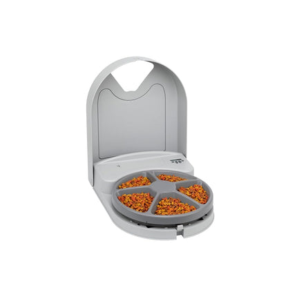 PetSafe 5 Meal Automatic Dog and Cat Feeder, Dispenses Dog Food or cat Food, Digital Clock