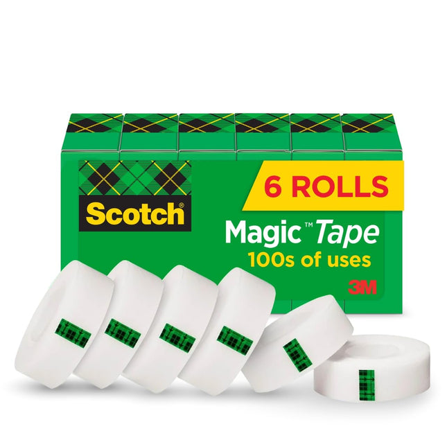 Scotch Magic Tape, 3/4 x 1000 Inches, 6-Count Pack