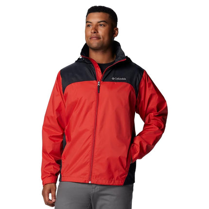 Columbia Men's Glennaker Lake II Rain Jacket, Sail Red/Black, Large