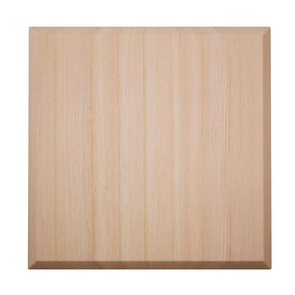 3 3/4"W x 3 3/4"H x 1 1/8"P Americraft Solid Hardwood Stain Grade Standard Smooth Rosette with Beveled Edge, Cherry