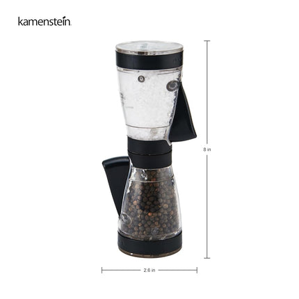 Kamenstein Dual Salt and Pepper Grinder, Black