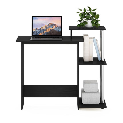 Furinno Efficient Home Laptop Notebook Computer Desk, Study Desk, Writing Desk, Americano/Stainless Steel