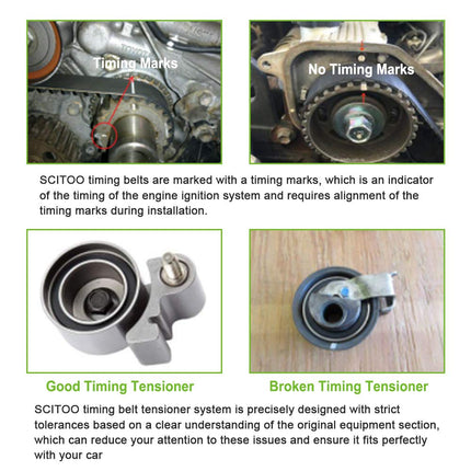 Scitoo compatible avec Ford Escort Tracer 1,9 L SOHC 92-96 - Kit de courroie de distribution et pompe à eau