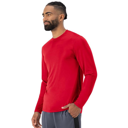 Hanes mensO482LLong Sleeve Cool Dri T-Shirt UPF 50+ (Pack of 2) Long Sleeve Shirt - Red - XL