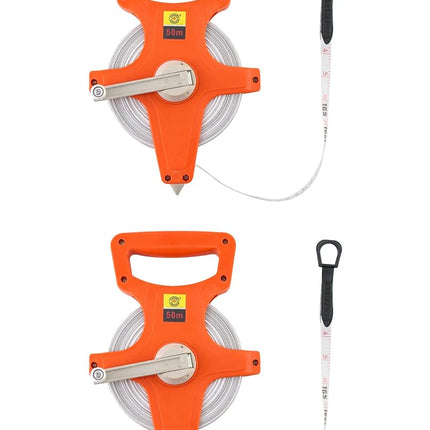 QWORK 1/2" x 164' Fiberglass Tape Measure, 2 Pack 