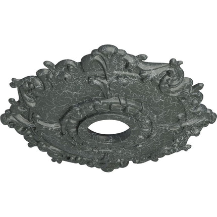 Ekena Millwork CM18RLAGC Riley Ceiling Medallion, 18"OD x 3 1/2"ID x 1 1/2"P, Athenian Green Crackle