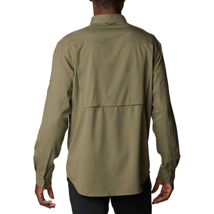 Columbia Men's Silver Ridge Utility Lite Long Sleeve Hiking Shirt, Stone Green, XL