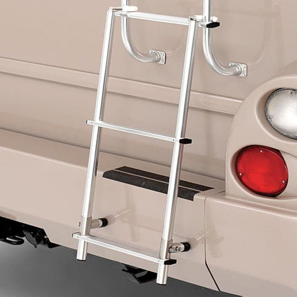 Rallonge de mini-échelle universelle en aluminium pour VR/camping-car Surco A504L de 30 po - Compatible avec toutes les échelles de VR/camping-car à tube de 1 po; facile à installer/désinstaller; finition polie brillante