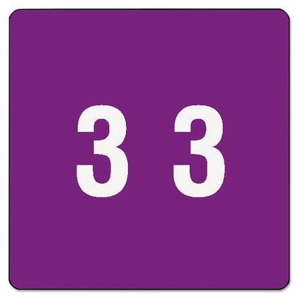 Smead DCC Color Coded Numeric Labels Purple - Numb