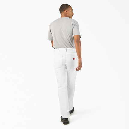 Dickies Flex Duck Canvas Utility Painter's Pants Men's Work Utility Pants, White, 34W x 32L, White, 34W x 32L