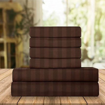 Elegant Comfort Luxury Soft Bed Sheets Dobby Strip