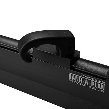 Arnos Hang-A-Plan Quickfile Plan Binder Clamp, A1 Size, Black