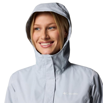 Columbia Womens Arcadia II Waterproof Rain Jacket, Cirrus Grey, XX-Large