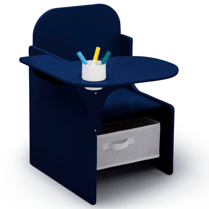 Delta Children Escritorio con silla MySize con contenedor de almacenamiento - Certificación Greenguard Gold, azul marino