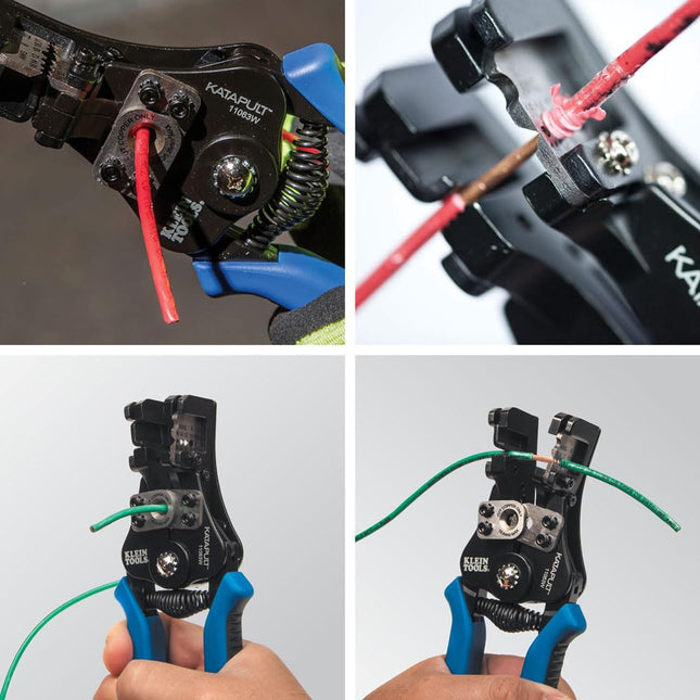 Klein Tools 11063W Wire Cutter/Wire Stripper, Heavy Duty Automatic Wire Stripper Tool for 8-20 AWG Solid and 10-22 AWG Stranded Electrical Wire