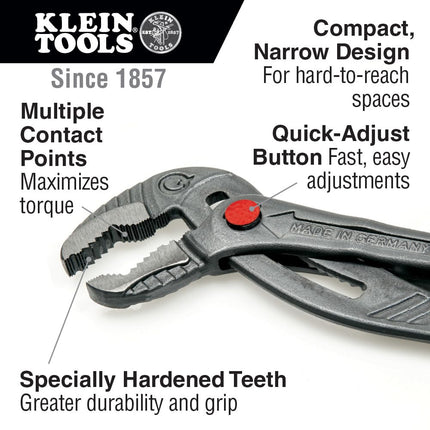 Quick-Adjust Klaw Pump Pliers, 10-Inch KLEIN TOOLS D504-10B