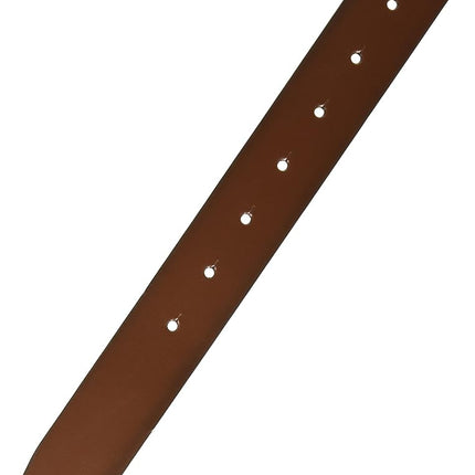 Perry Ellis Men's Portfolio 100% Leather Reversible Belt with Matte Gunmetal Plaque Buckle (Sizes 30-44 Inches), Brn30, 40