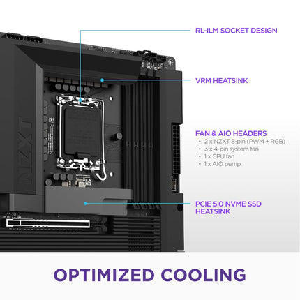 NZXT N7 Z890 - Intel Z890 LGA 1851 ATX Motherboard - Black