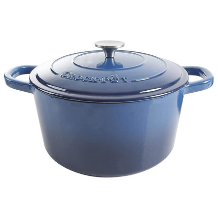 Cocotte hollandaise ronde en fonte émaillée Crock-Pot Artisan, 6,6 litres, bleu saphir