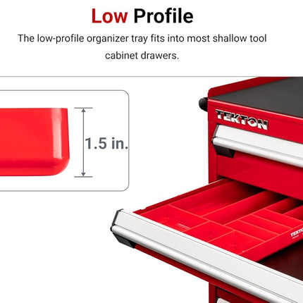 TEKTON 10-Compartment Organizer Tray (Red) | OTD11210 | Made in USA