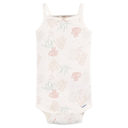 Gerber Baby Girls Multi-Pack Sleeveless Onesies Bodysuit, Starfish, 18 Months