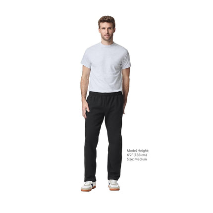 Gildan Men's Open Bottom Sweatpant with Pockets Pants, Black, X-Large