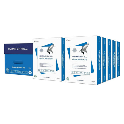 Hammermill Printer Paper, Great White 30% Recycled