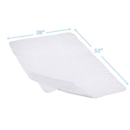 American Baby Company Waterproof Embossed Quilt-Like Flat Crib Protective Pad Cover, White