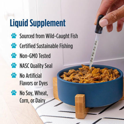 Nordic Naturals Omega 3 Pet - Fish Oil Liquid for Cats and Small Dogs, Omega-3s,EPA and DHA Supports Skin, Coat, Joint and Overall Health in Triglyceride Form for Optimal Absorption, 2 Ounces