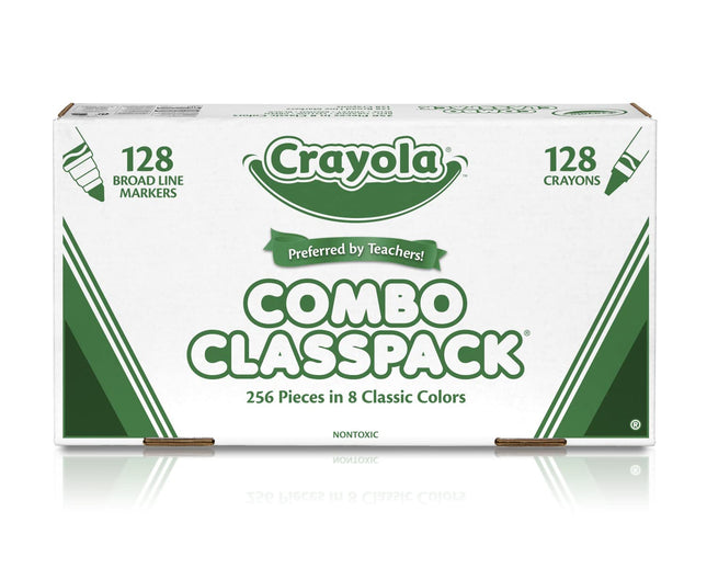 Crayola Bulk Markers and Crayons, 256 Count Classpack