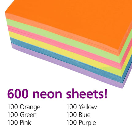 Colorations Neon Lightweight Kraft Paper - 600 Sheets