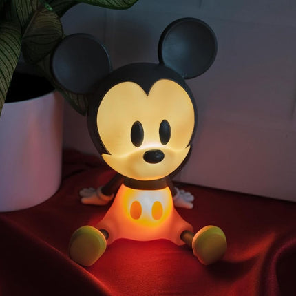 Disney Mickey Mouse Figural Mood Light | Nightstand Table Lamp with LED Light for Bedroom, Desk, Living Room | Home Decor Room Essentials, Cute Gifts and Collectibles | 6 Inches Tall