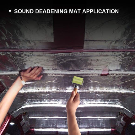 LUMITECO Automotive Car Audio Sound Deadening Application Wheel Roller, Heat Abatement Mat Wallpaper Application PU Smoothing Tool Seam Roller