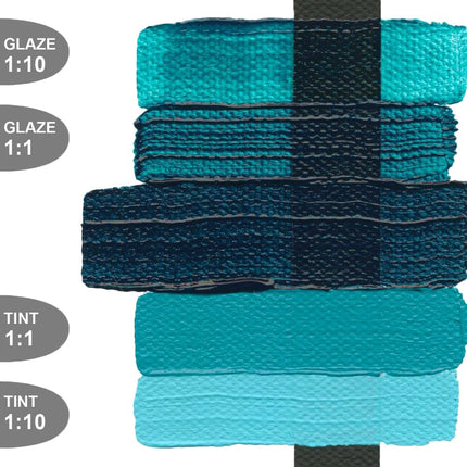 Golden 0001390-3 5oz. Heavy Body Acrylic Paint - Turquoise - Phthalo