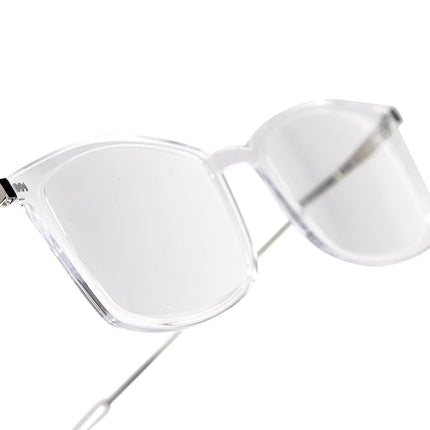 ThinOptics Rectangular Reading Glasses, Regular Case/Rectangle Clear, 2.00